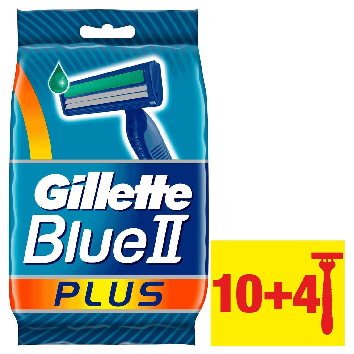 Gillette Razor Blue Ii Plus Promo (10+4) Pcs
