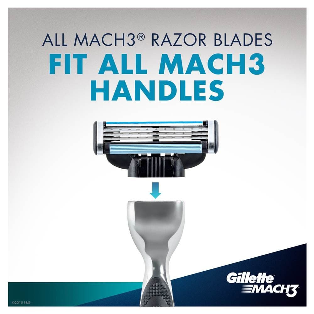 Gillette Mach 3 Razor Blade Refill, 8 Count