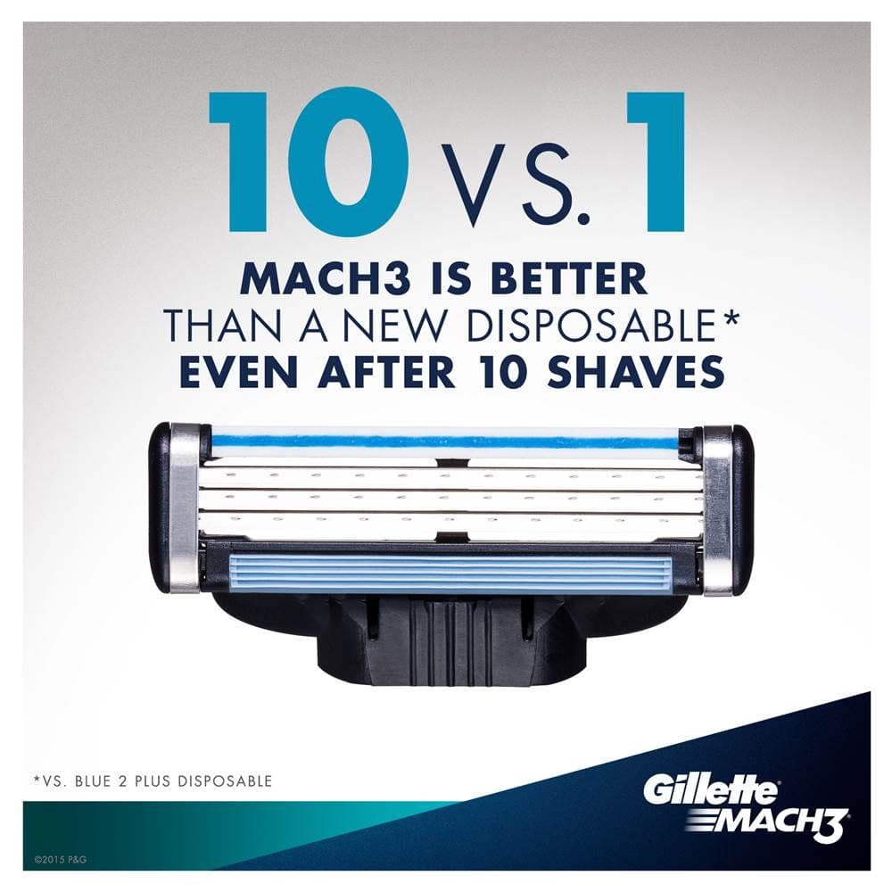 Gillette Mach 3 Razor Blade Refill, 8 Count