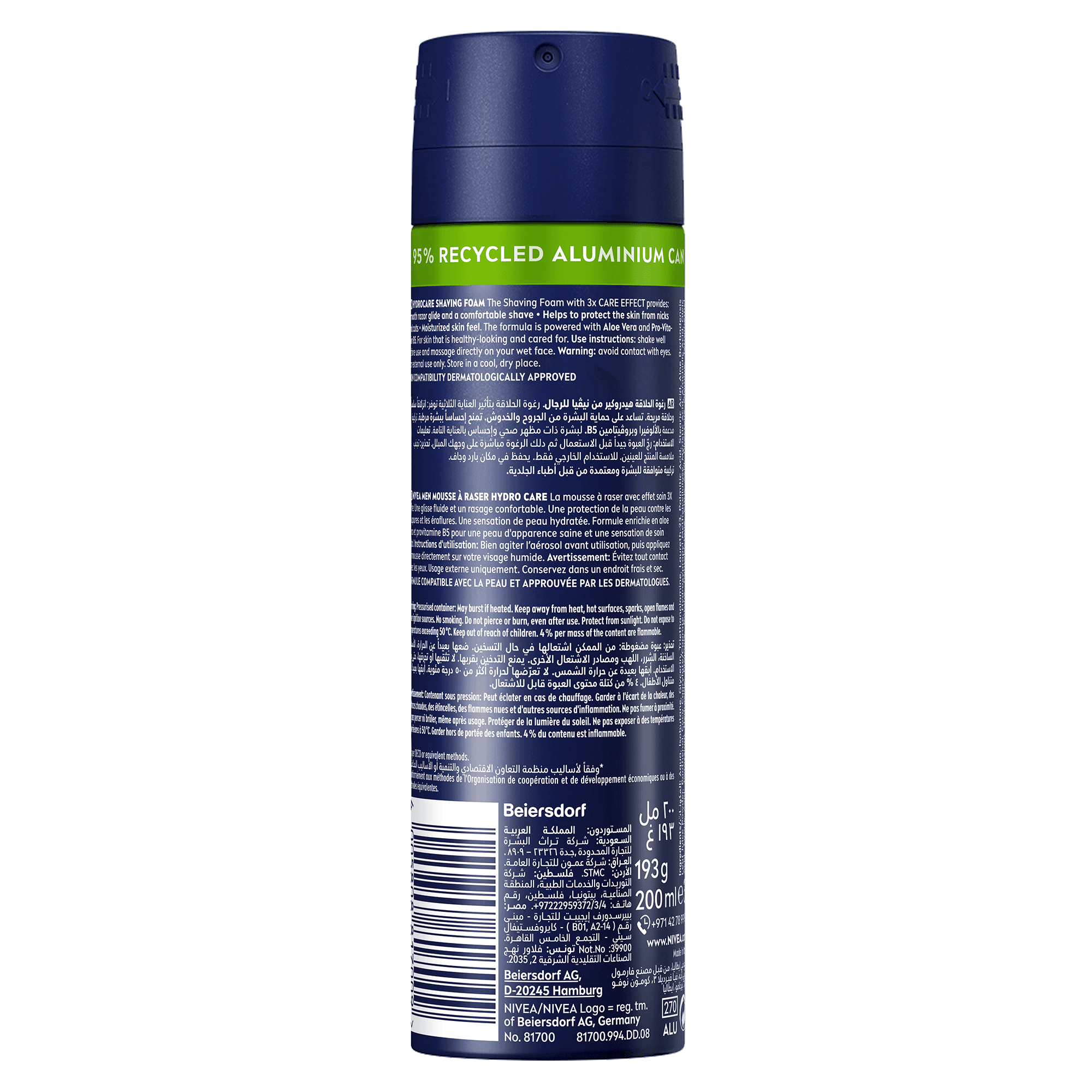 NIVEA Men Care Shaving Foam, Provitamin B5, 200Ml