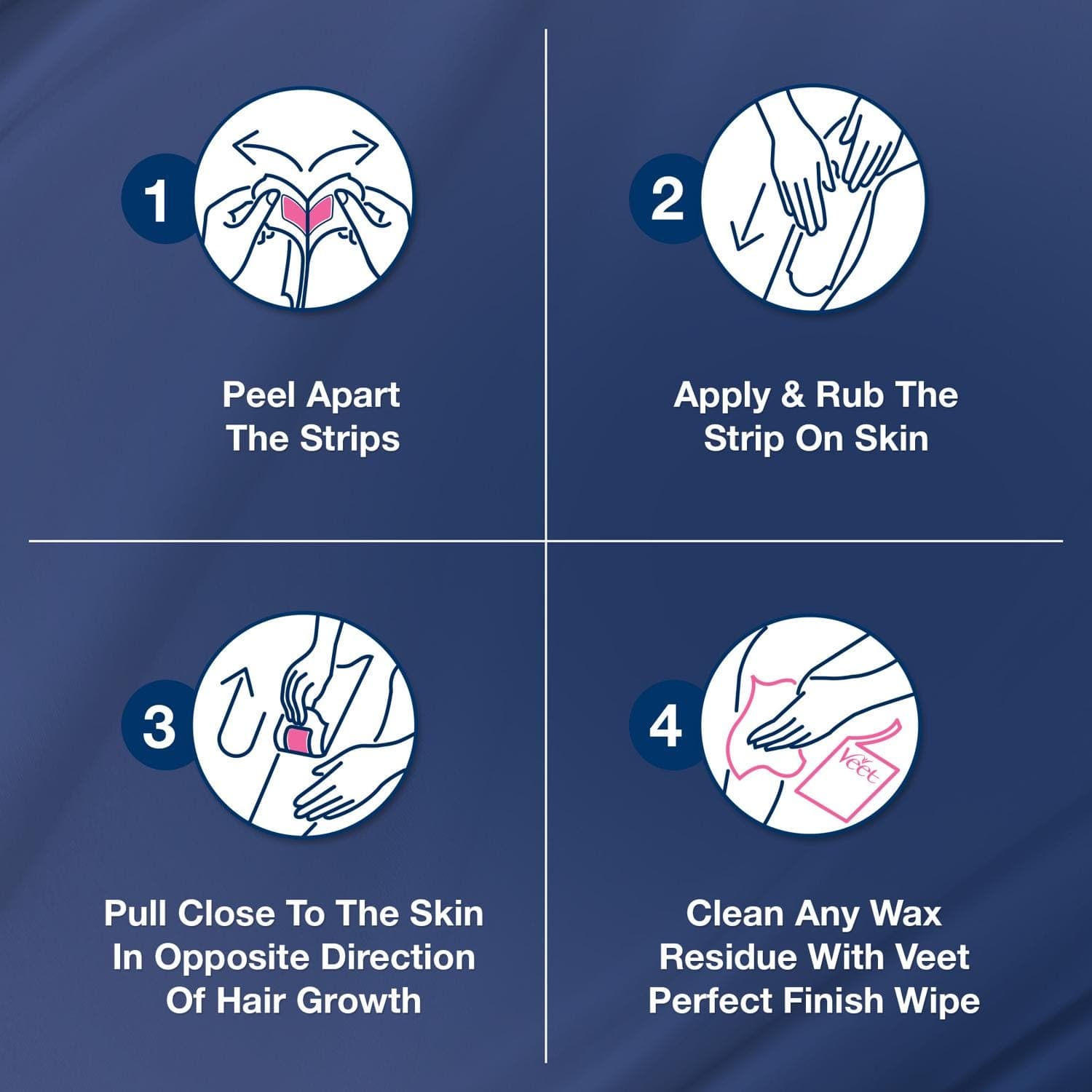 Veet Wax Strips For Normal Skin 20 pcs