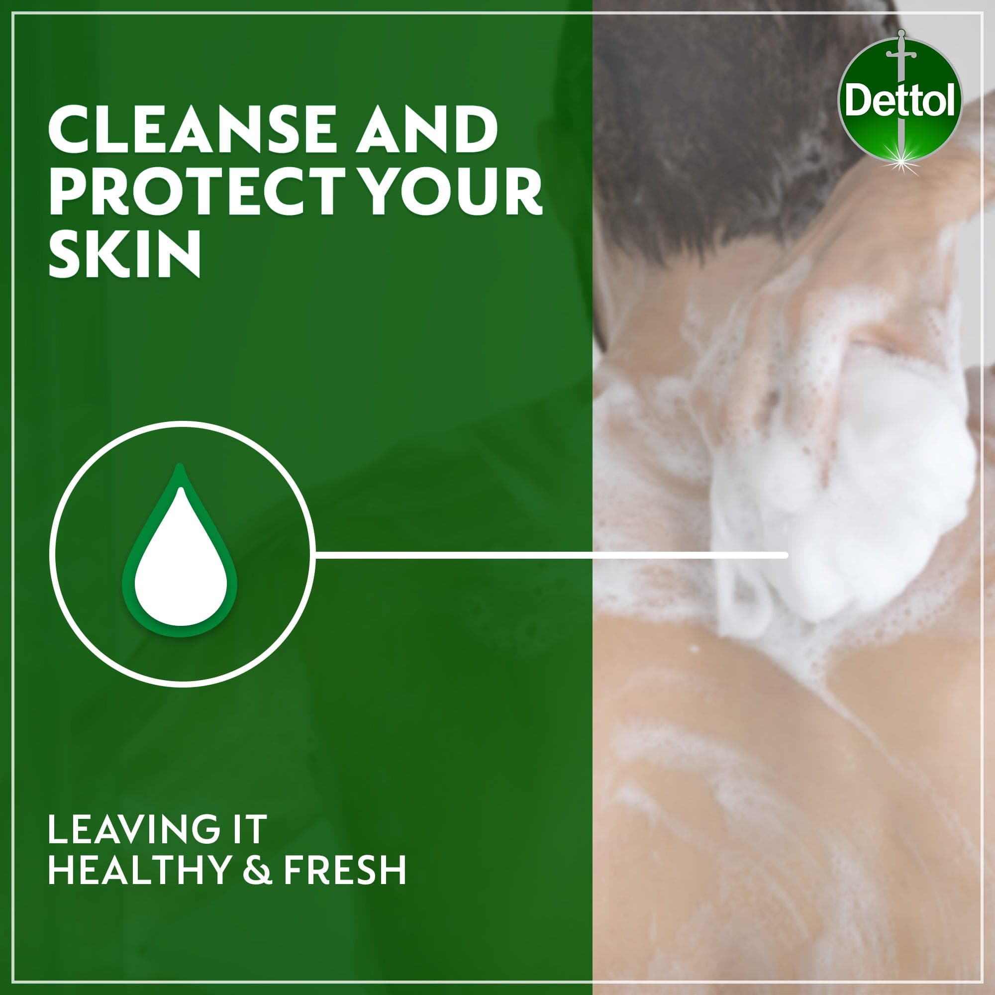 Dettol Sensitive Shower Gel & Body Wash, Lavender & White Musk Scent, 500ml