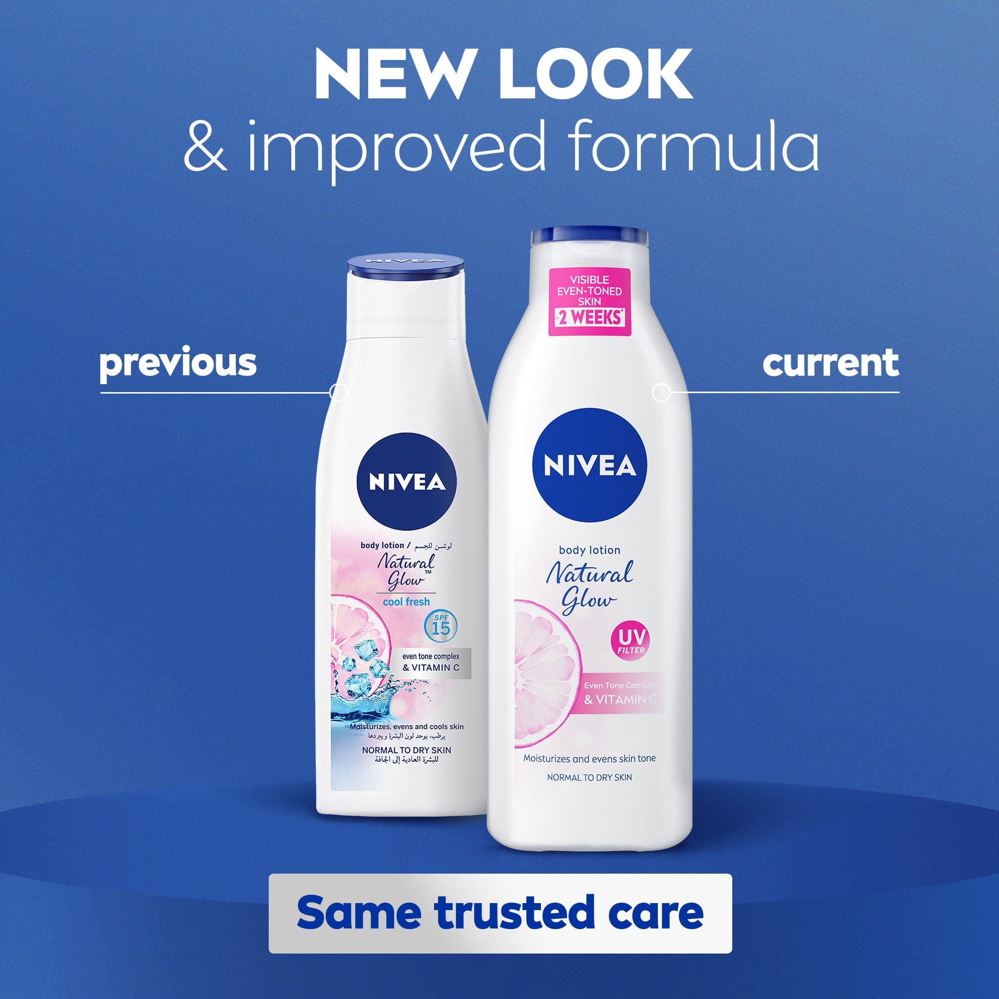 NIVEA Body Lotion for Normal to Dry Skin, Natural Glow, Pure Vitamin C, 250ml