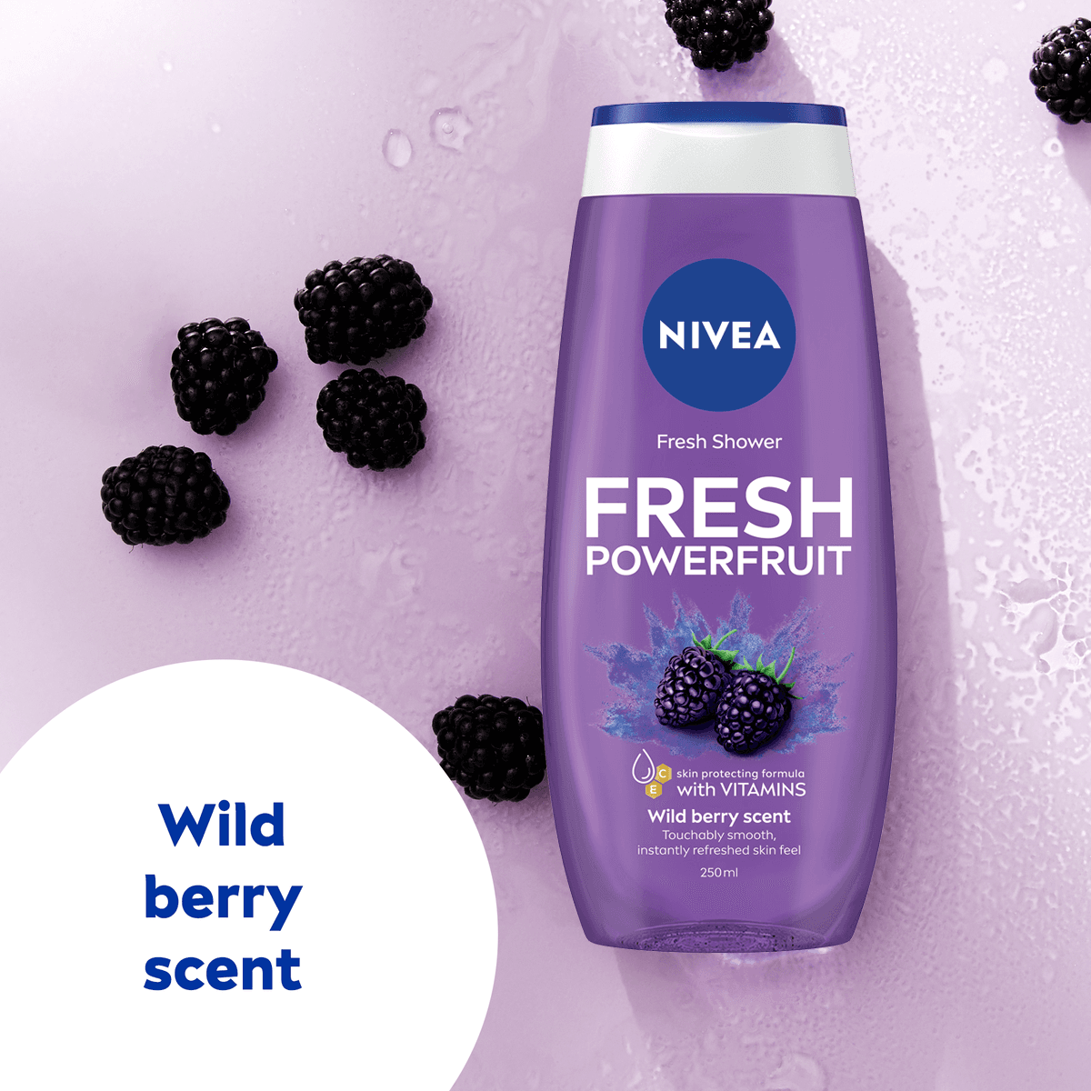 Nivea Fresh Powerfruit Shower Gel, 250Ml