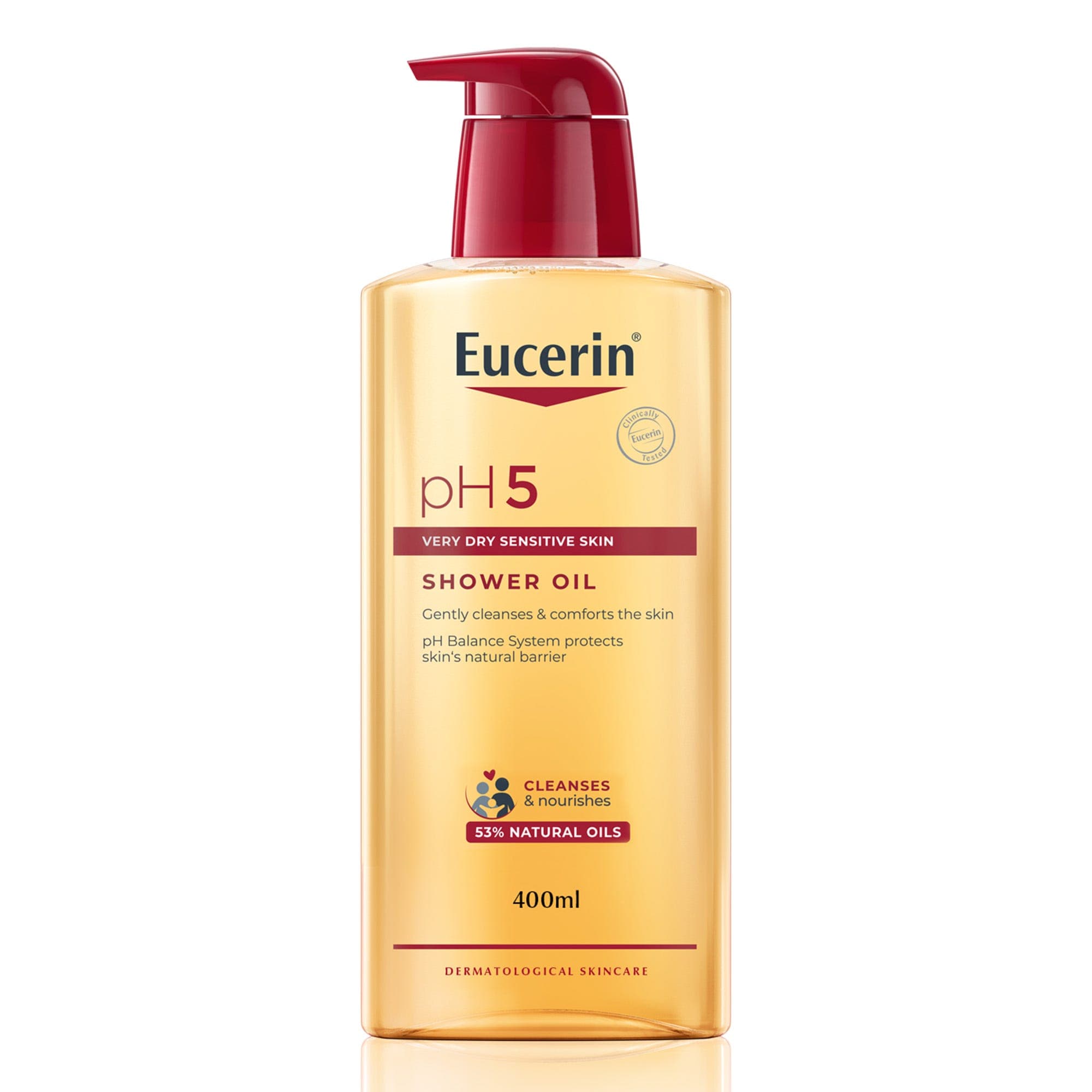 زيت Eucerin pH5، لتنظيف وترطيب الجسم، للبشرة الحساسة، ٤٠٠ مل