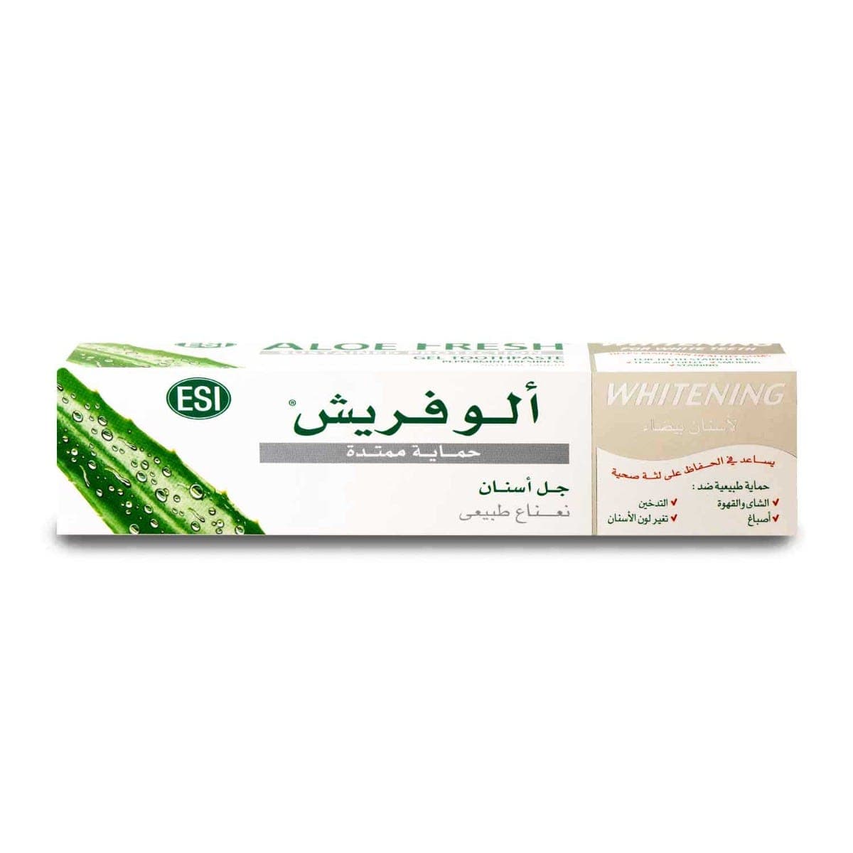 ألوفريش معجون اسنان جل لأسنان بيضاء 100 مل