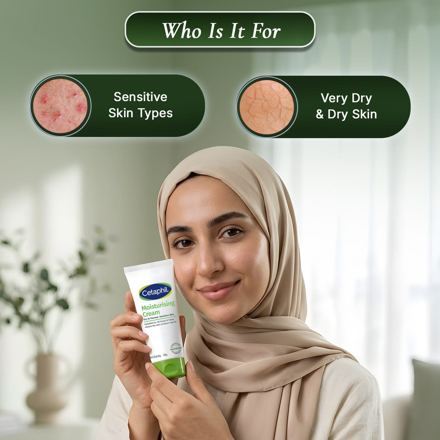 Cetaphil Moisturizing Cream For Dry to Very Dry Skin - 100 gm