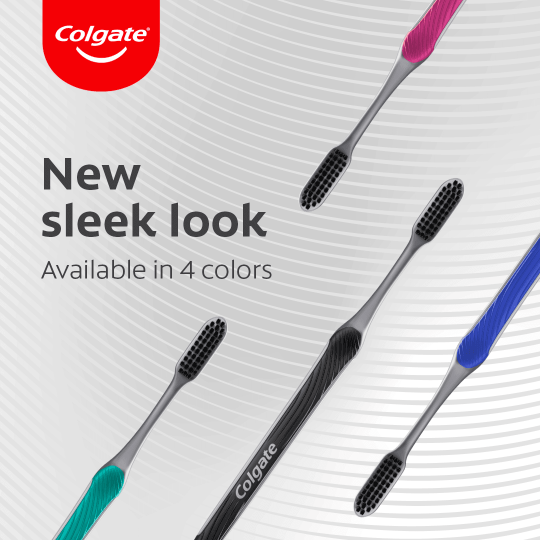 Colgate Slim Soft Charcoal Toothbrush 2Pcs