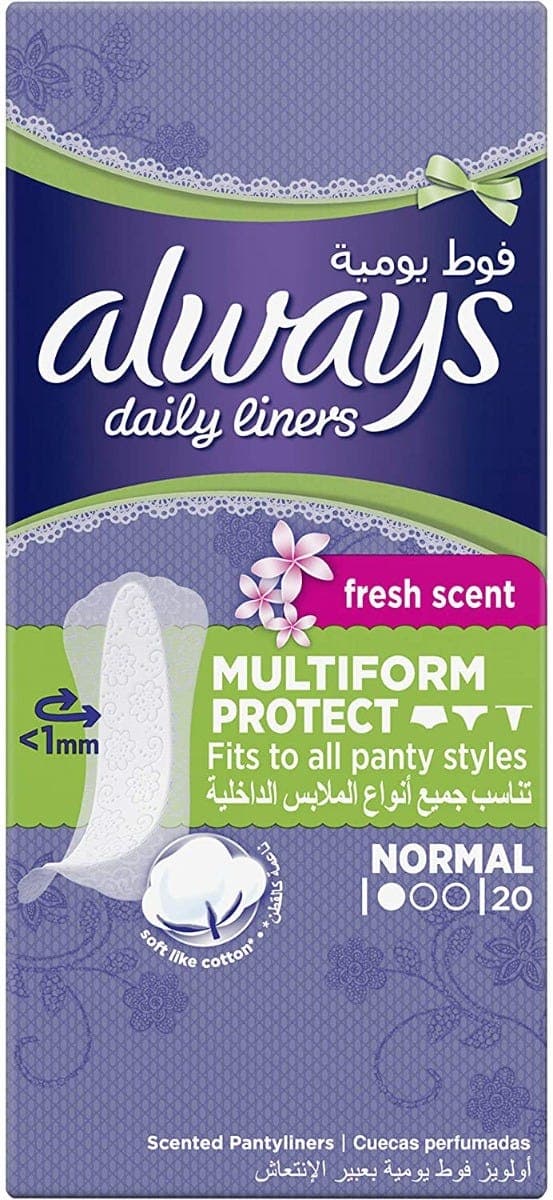 Always Pantyliner Multiform Protect Normal Fresh Scent 20
