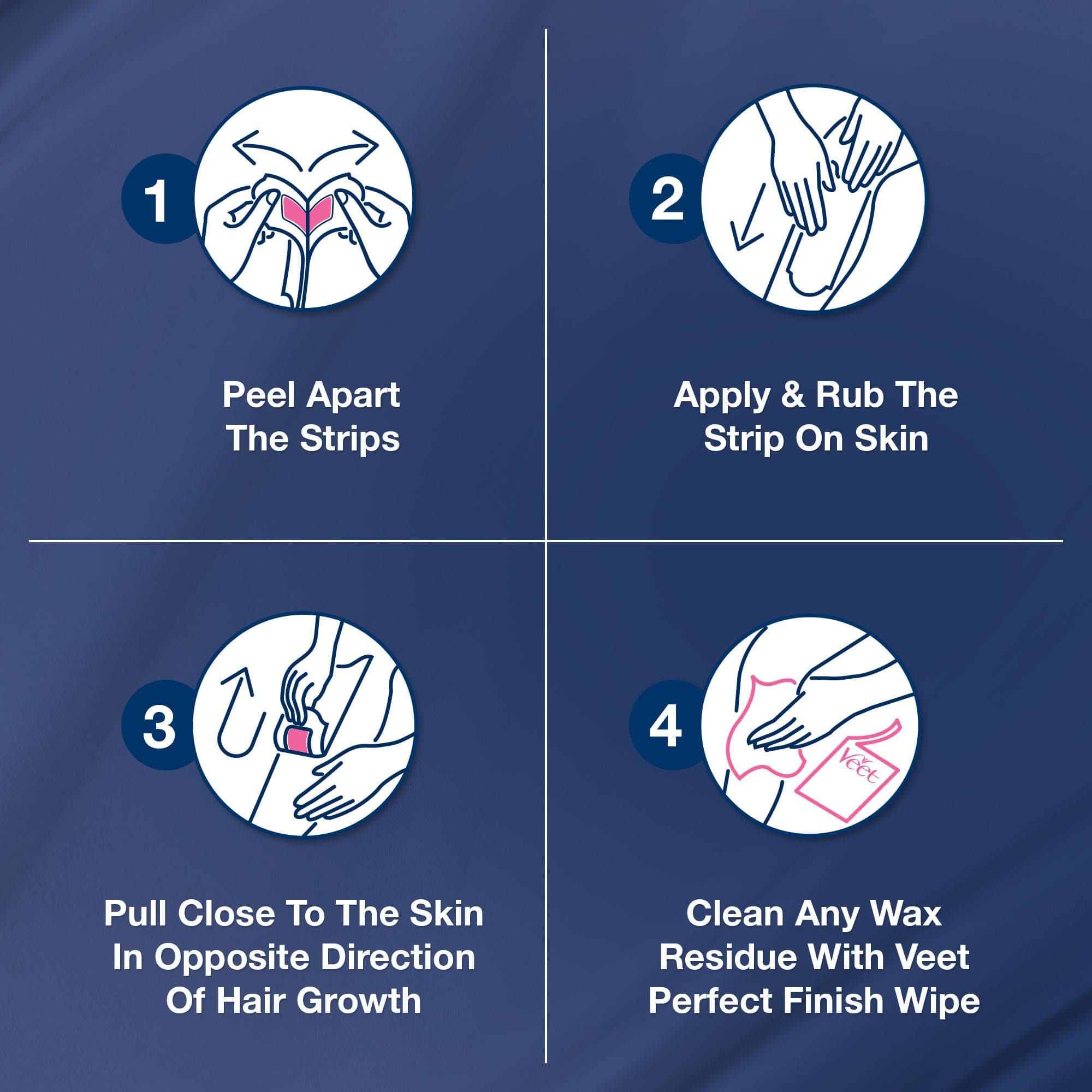 Veet Wax Strips For Normal Skin 30+10 free pcs