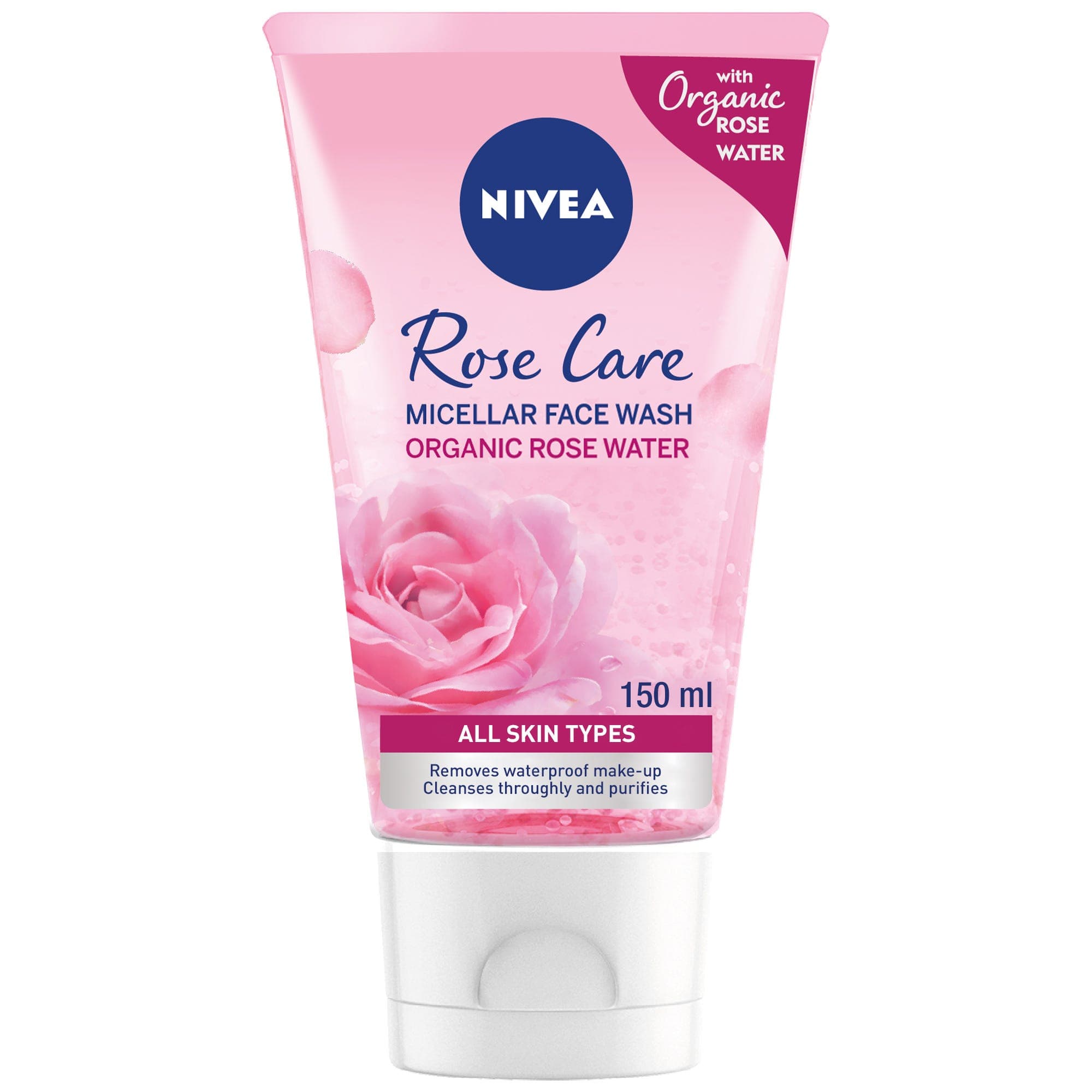 Nivea Face Wash, Organic Rose, All Skin Types, 150Ml