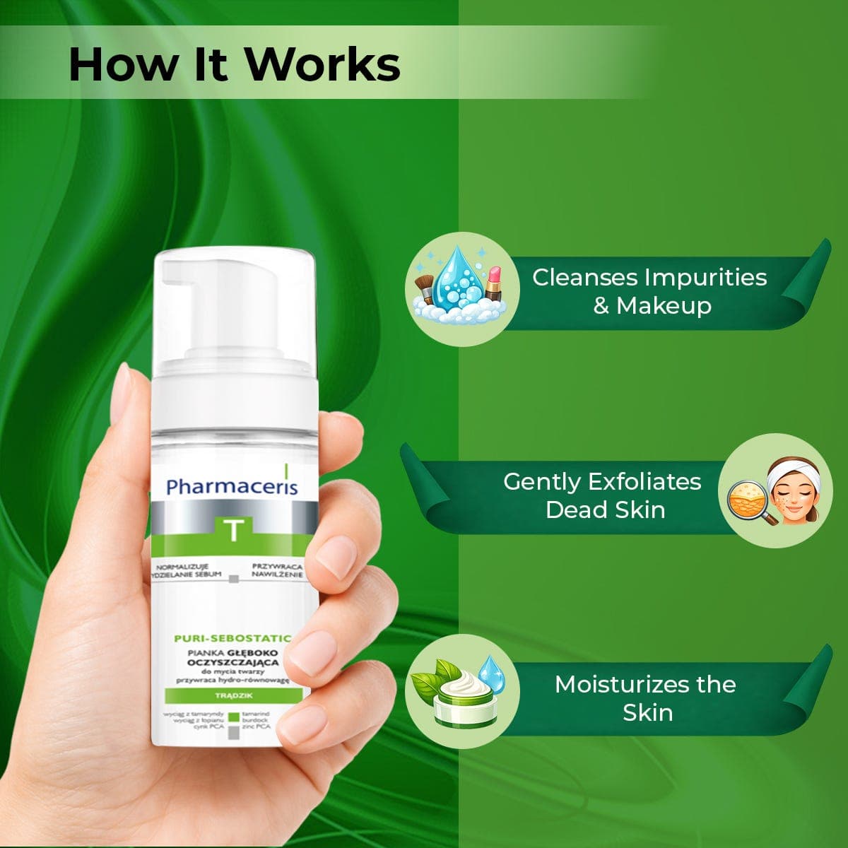 Pharmaceris Ph Puri-Sebostatic Deeply Cleansing Face Foam - 150 ml