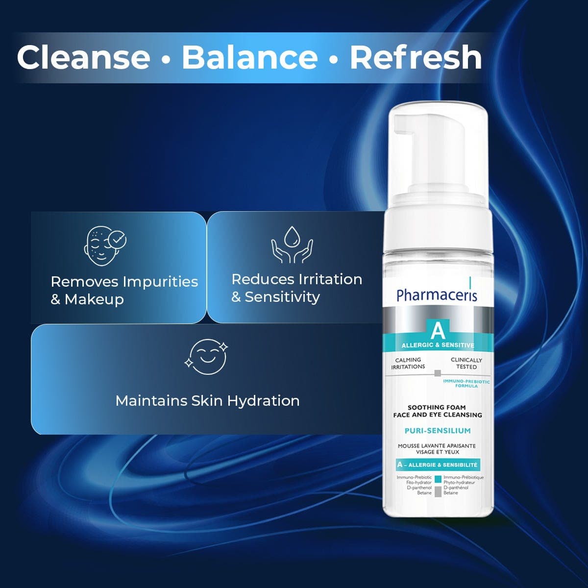Pharmaceris Soothing Foam Face And Eye Sleansing - 150 ml