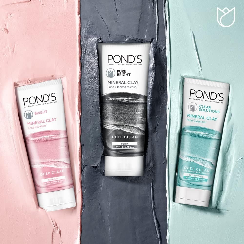 Pond's White Mineral Clay Face Cleanser Scrub 90 Gm