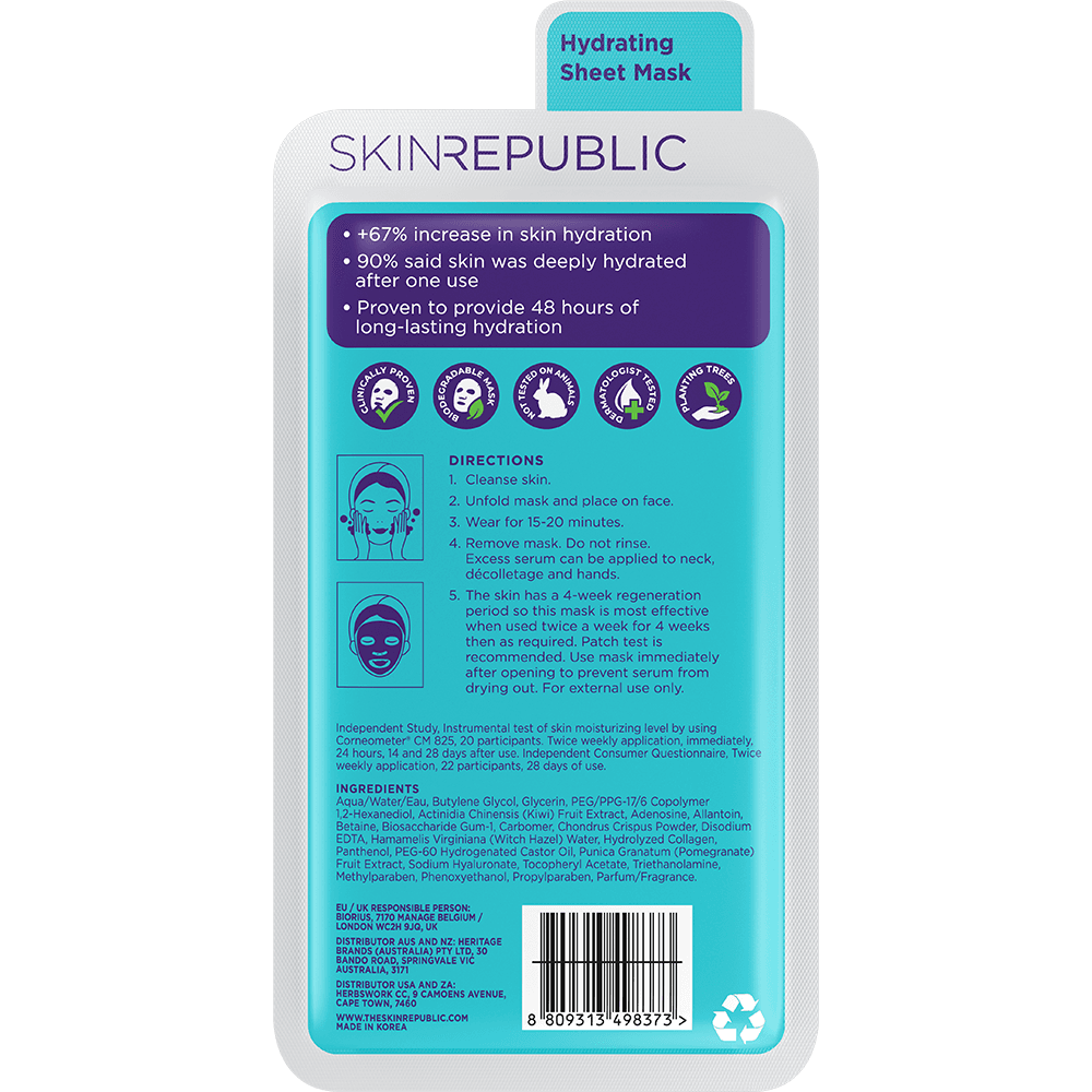 Skin Republic Hyaluronic Acid + Collagen Face Mask
