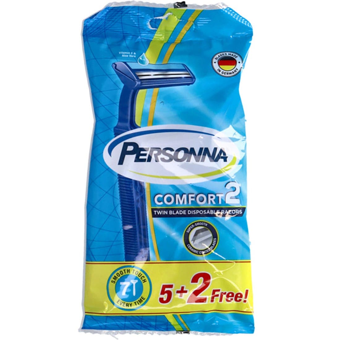 بيرسونا كمفورت2 شفرات رجالية 5+2 مجانا