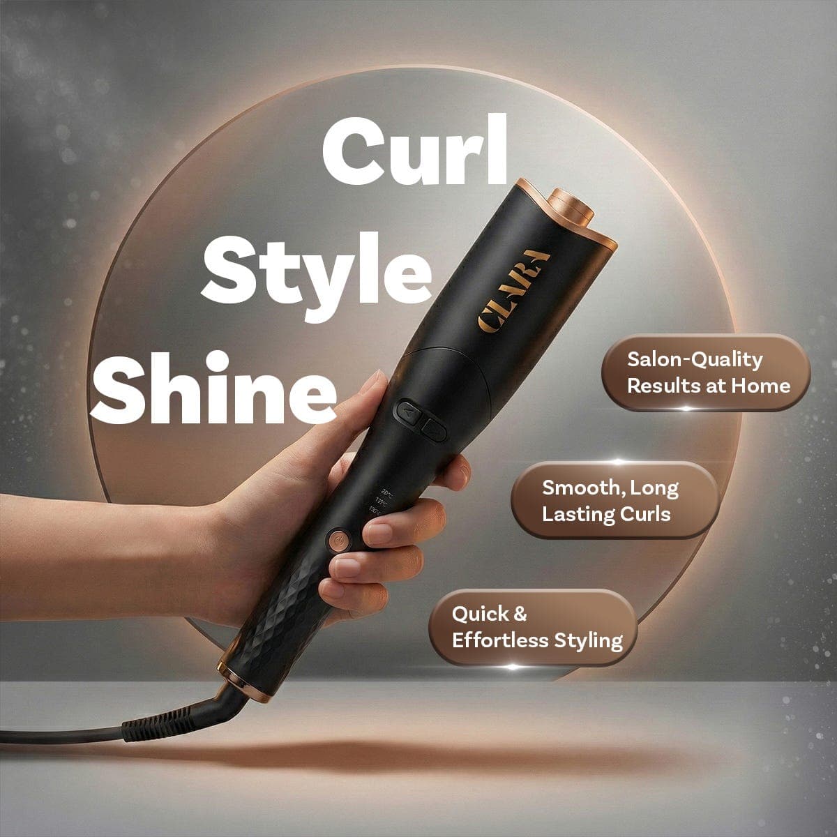 Clara Auto-Curler Device - Black