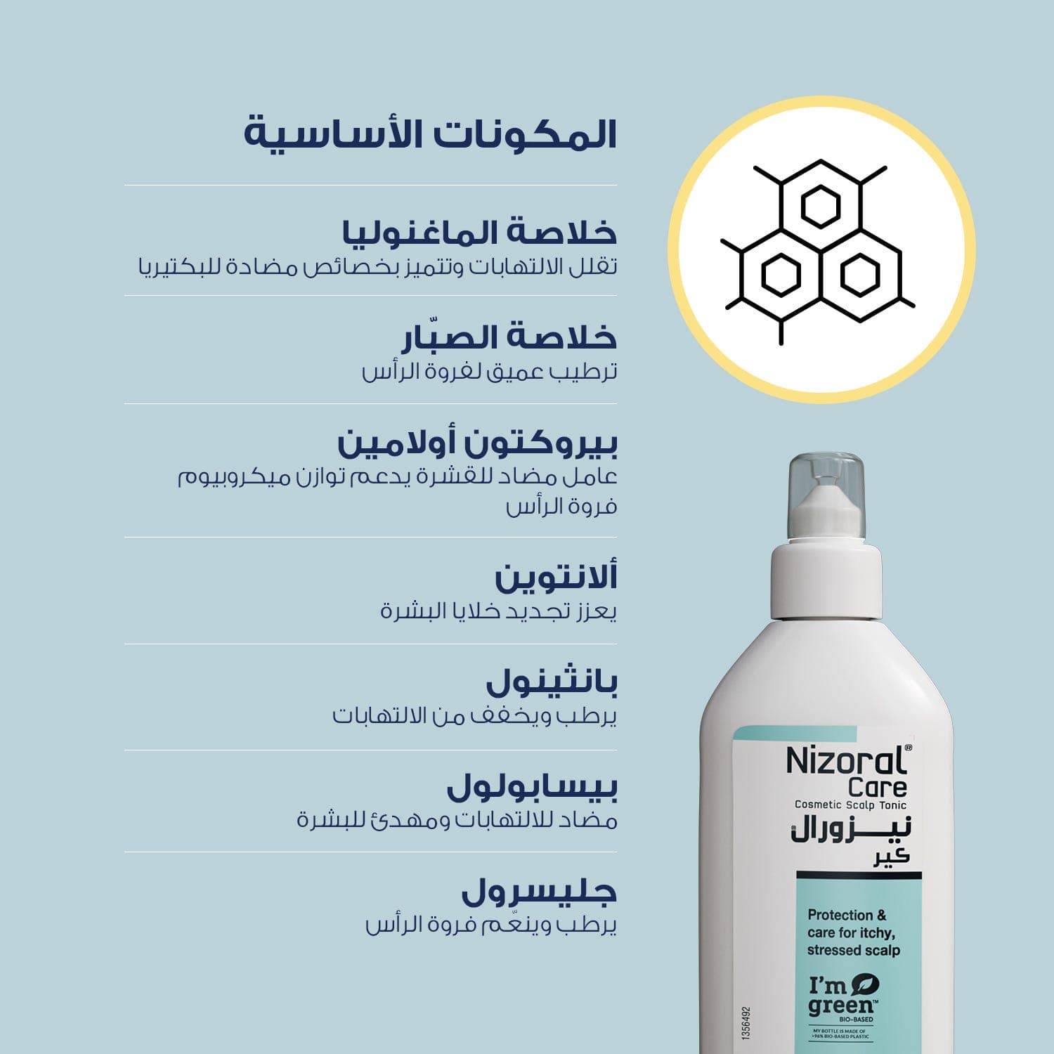 نيزورال كير تونيك للعناية بفروة الرأس،مضاد للبكتيريا و القشرة، 100 مل