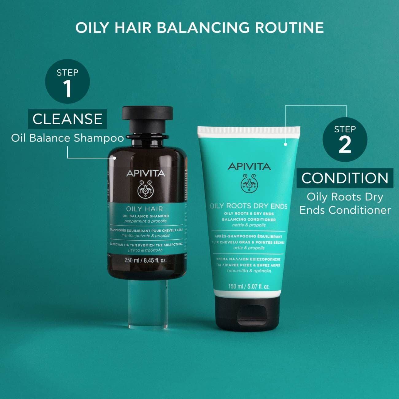 Apivita Balance Shampoo for Oily Hair 250 ml