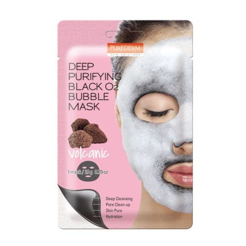 Purederm Volcanic Deep Purifying Black O2 Bubble Mask