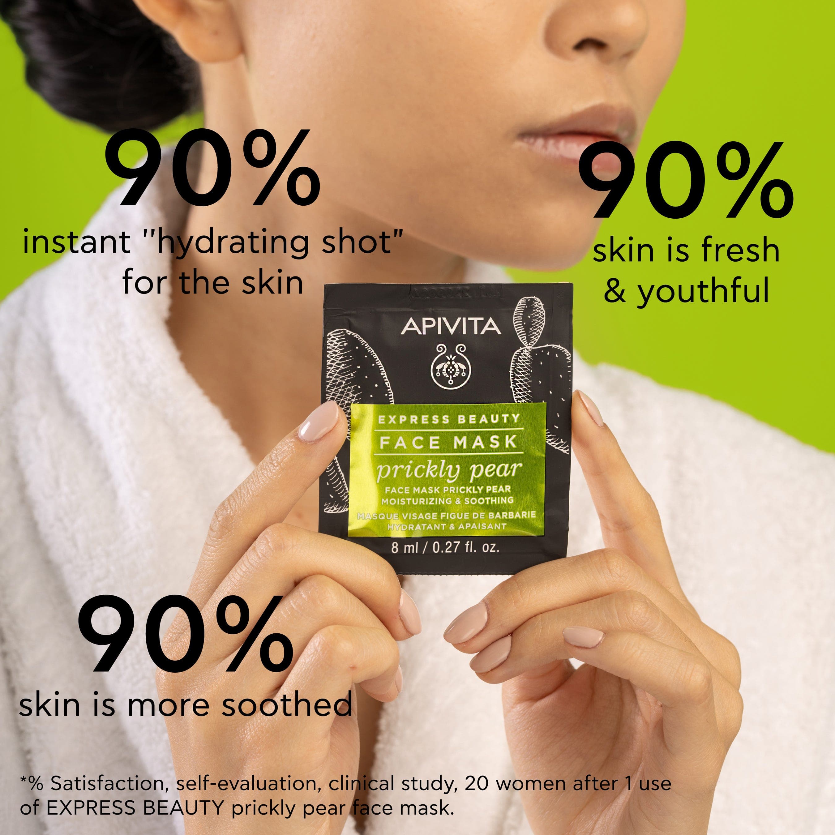 Apivita Express Beauty Face Mask with Prickly Pear Moisturizing and Soothing 2x8 ml