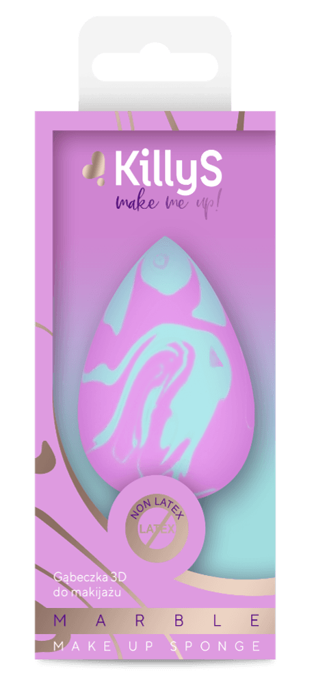 KillyS 3D Makeup Sponge Blue/Violet Marble Design