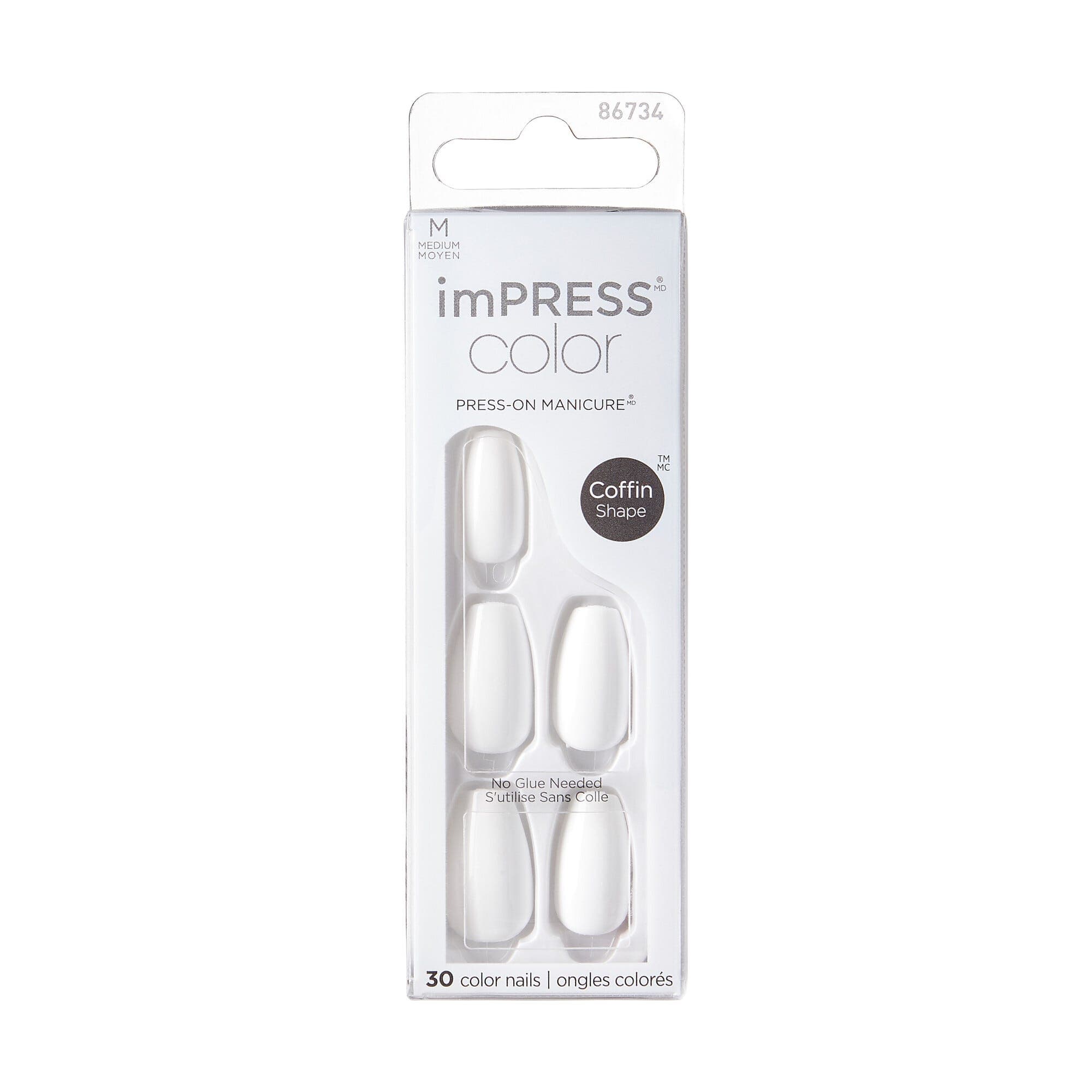 Kiss Impress Color Nails Medium Coffin Frosting - IMC501C