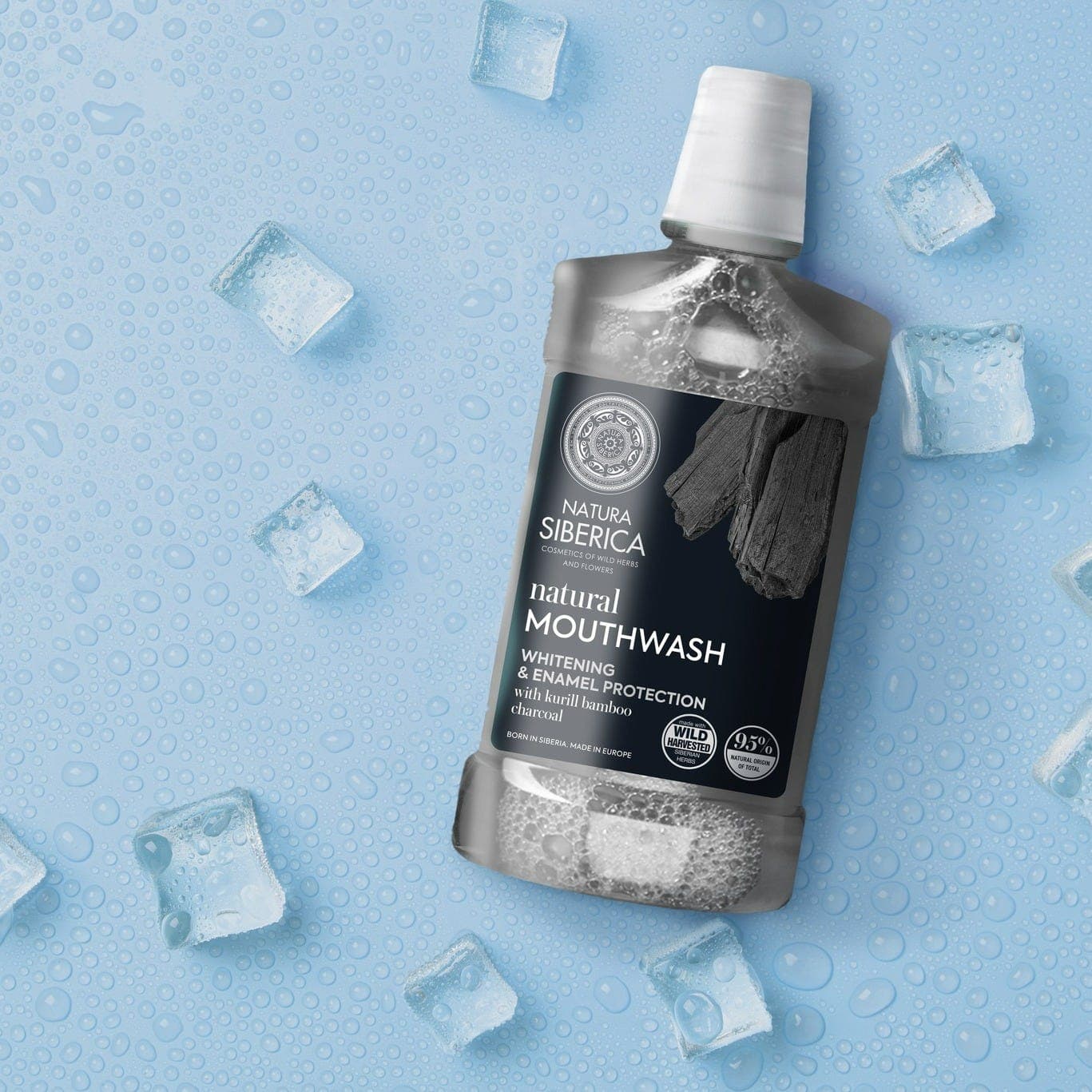 Natura Siberica Natural Mouthwash With Charcoal - 520 ml