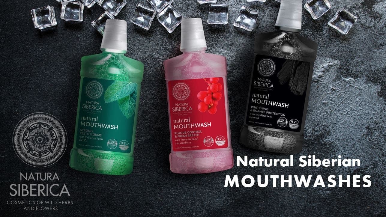 Natura Siberica Natural Mouthwash With Charcoal - 520 ml