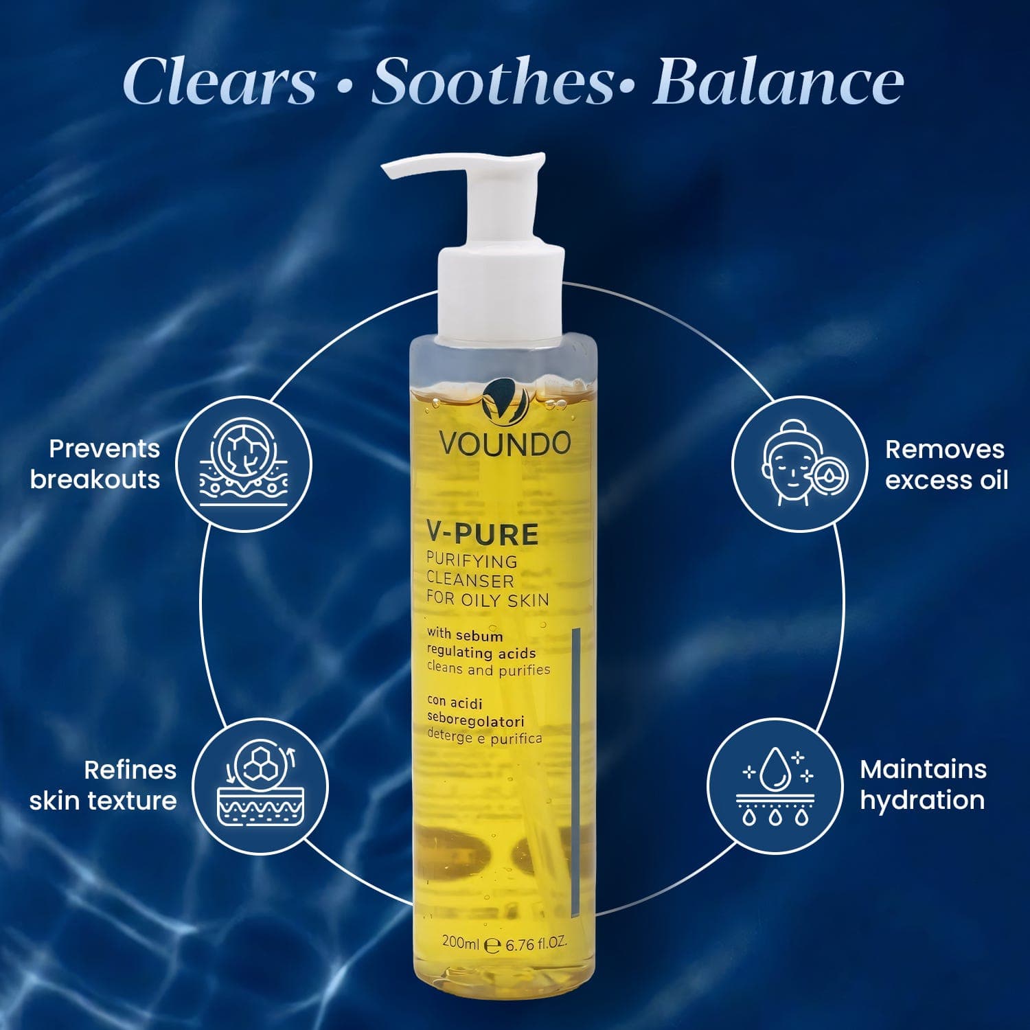 Voundo V-Pure Purifying Cleanser - 200 ml
