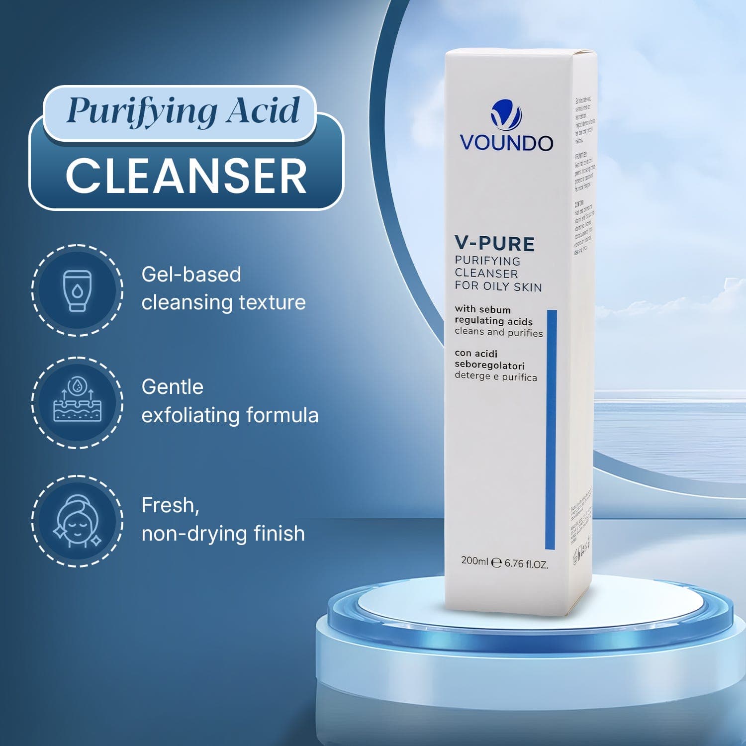 Voundo V-Pure Purifying Cleanser - 200 ml