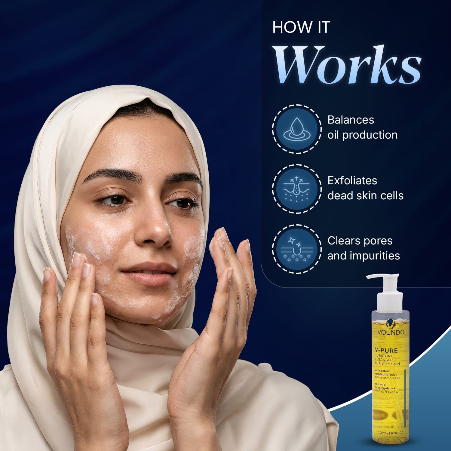 Voundo V-Pure Purifying Cleanser - 200 ml