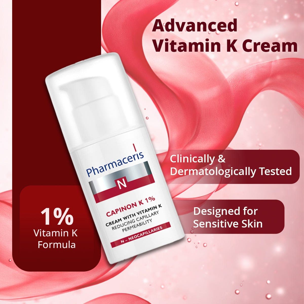 Pharmaceris N Capinon K 1% Cream With Vitamin K - 30 ml
