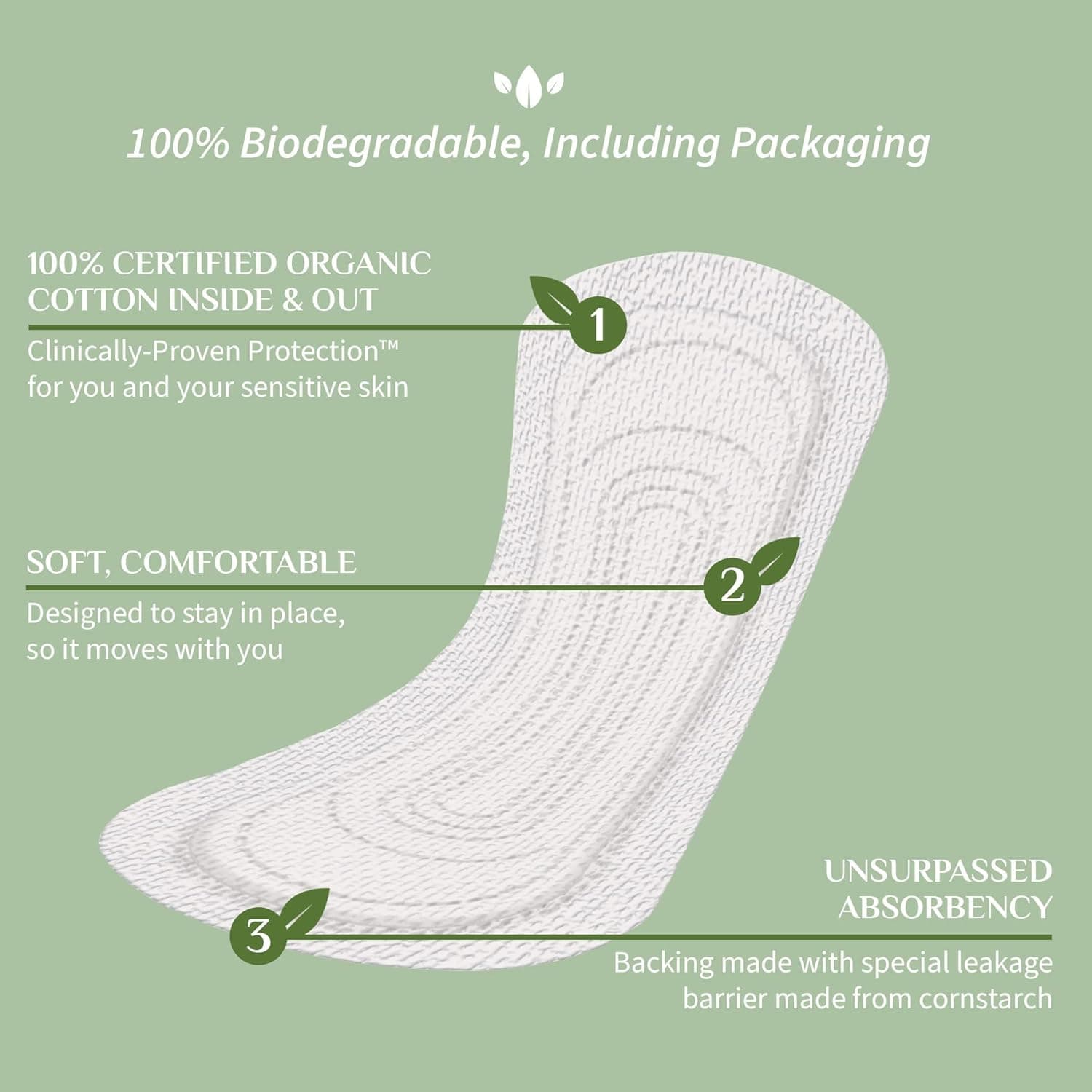Organyc Light Incontinence Ultra-Thin Liners (24 pieces)
