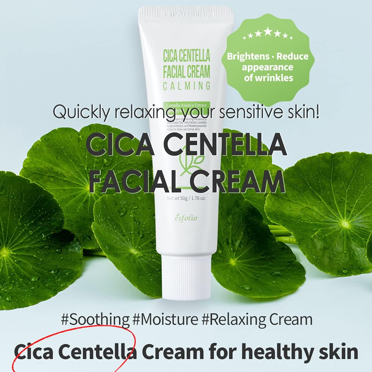 Esfolio Cica Centella Facial Cream - 50 ml