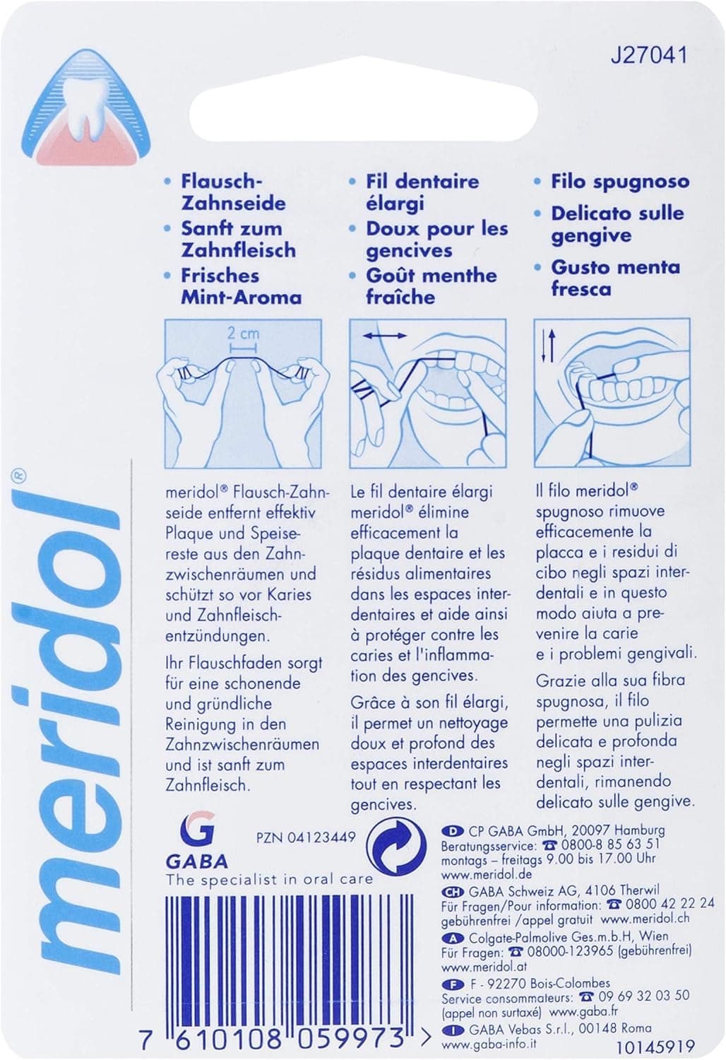 Meridol Mint Expanded Dental Floss 40 m