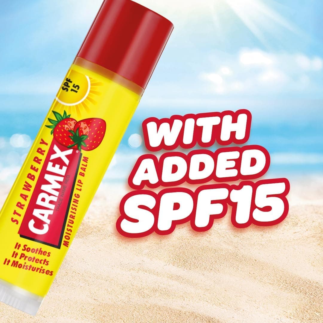 Carmex Moisturising Lip Balm Strawberry Stick Spf 15 4.25gm