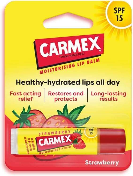 Carmex Moisturising Lip Balm Strawberry Stick Spf 15 4.25gm