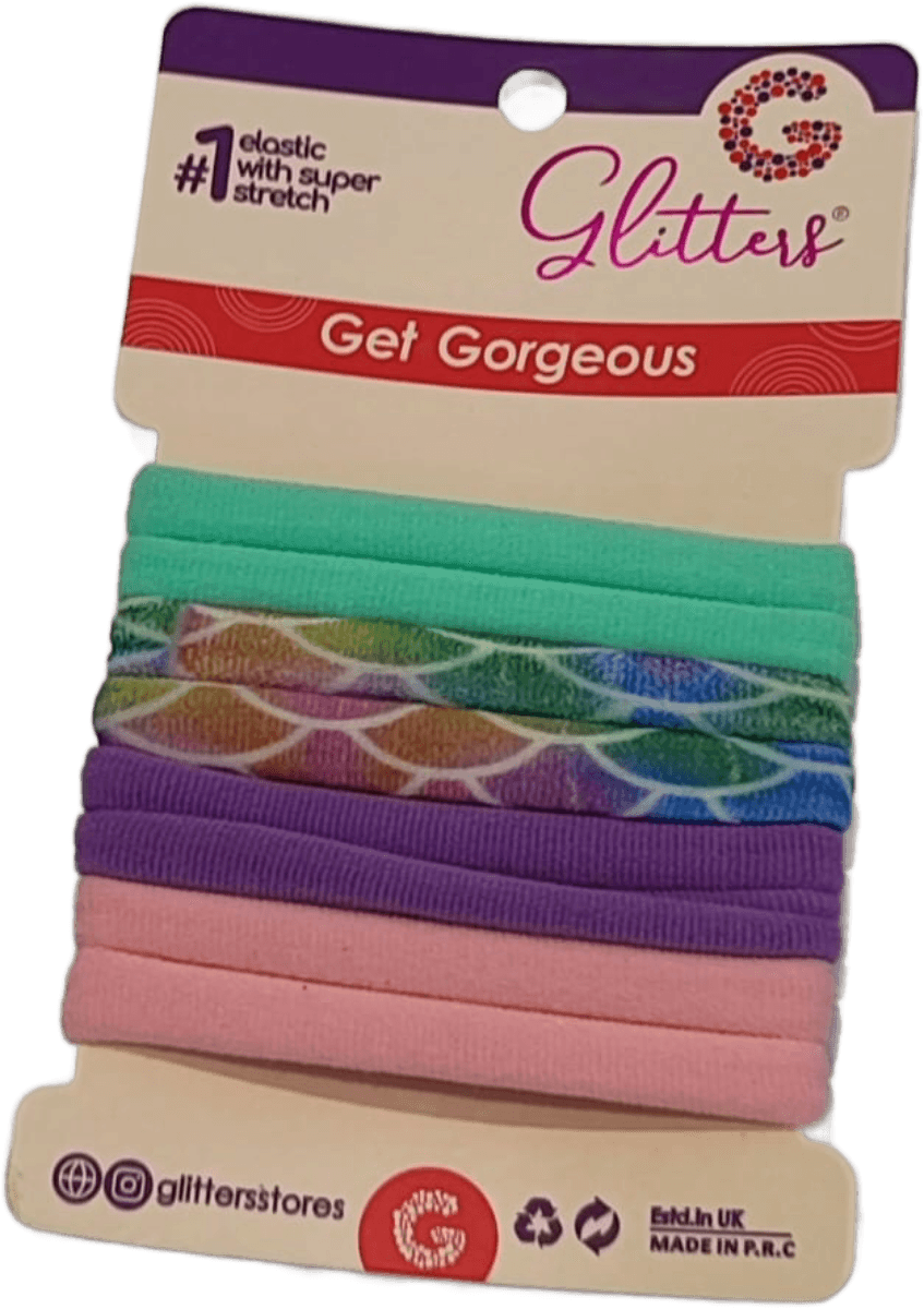 Glitters- Hair Tie- Col 8pc-Glt2503