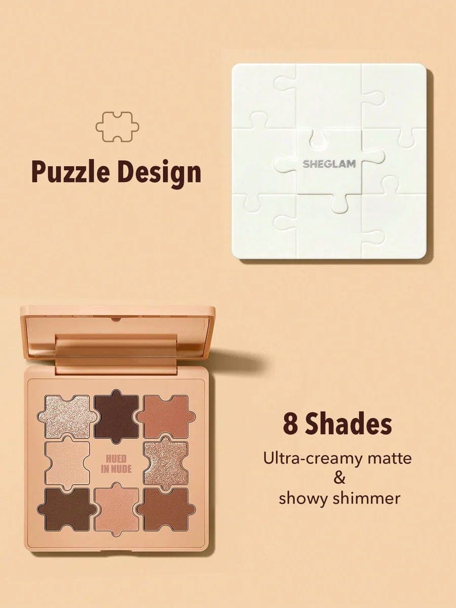 Sheglam Jazy Jigsaw Eyeshadow Palette - Hued In Nude