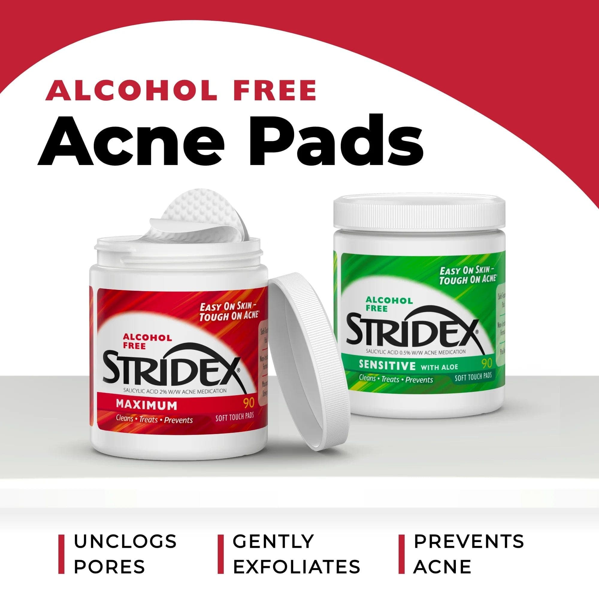 Stridex Medicated Pads Acne Control - 90 pcs
