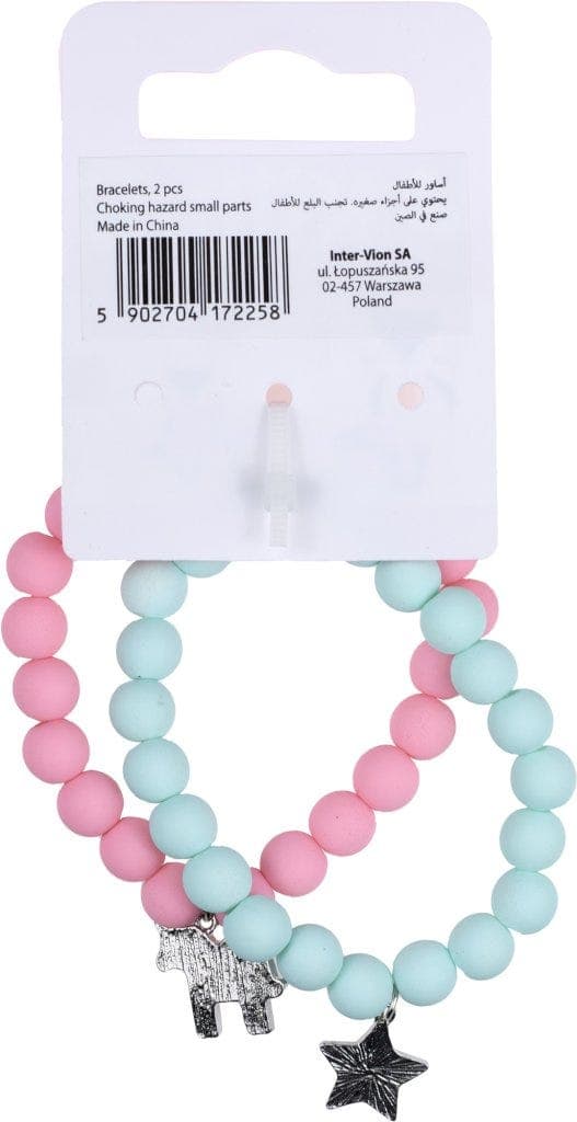 Killys Kids Bracelets Pink And Mint 2pcs