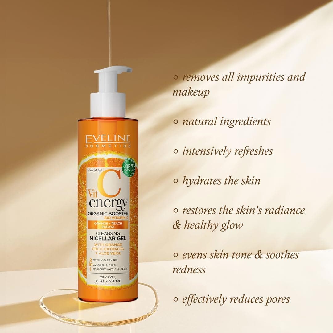 Eveline Vit C Energy Organic Face Micellar Gel 200ml
