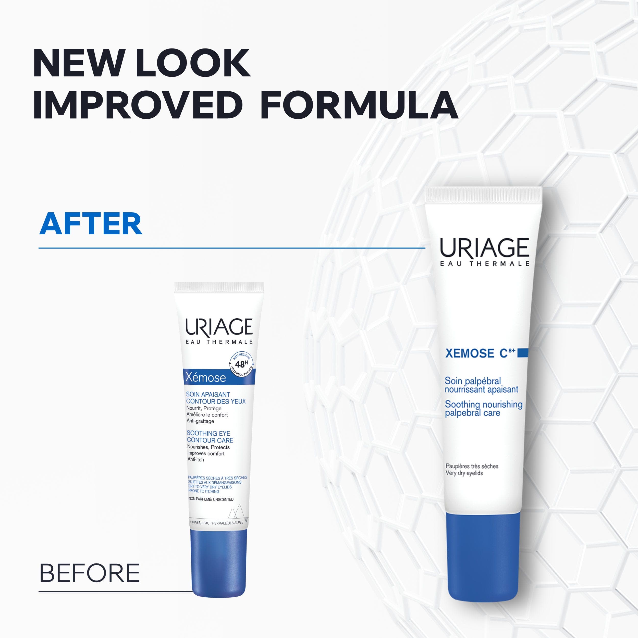 URIAGE XEMOSE C8+ Soothing nourishing eye contour 15ML, for Dry Skin, with 5% Shea Butter