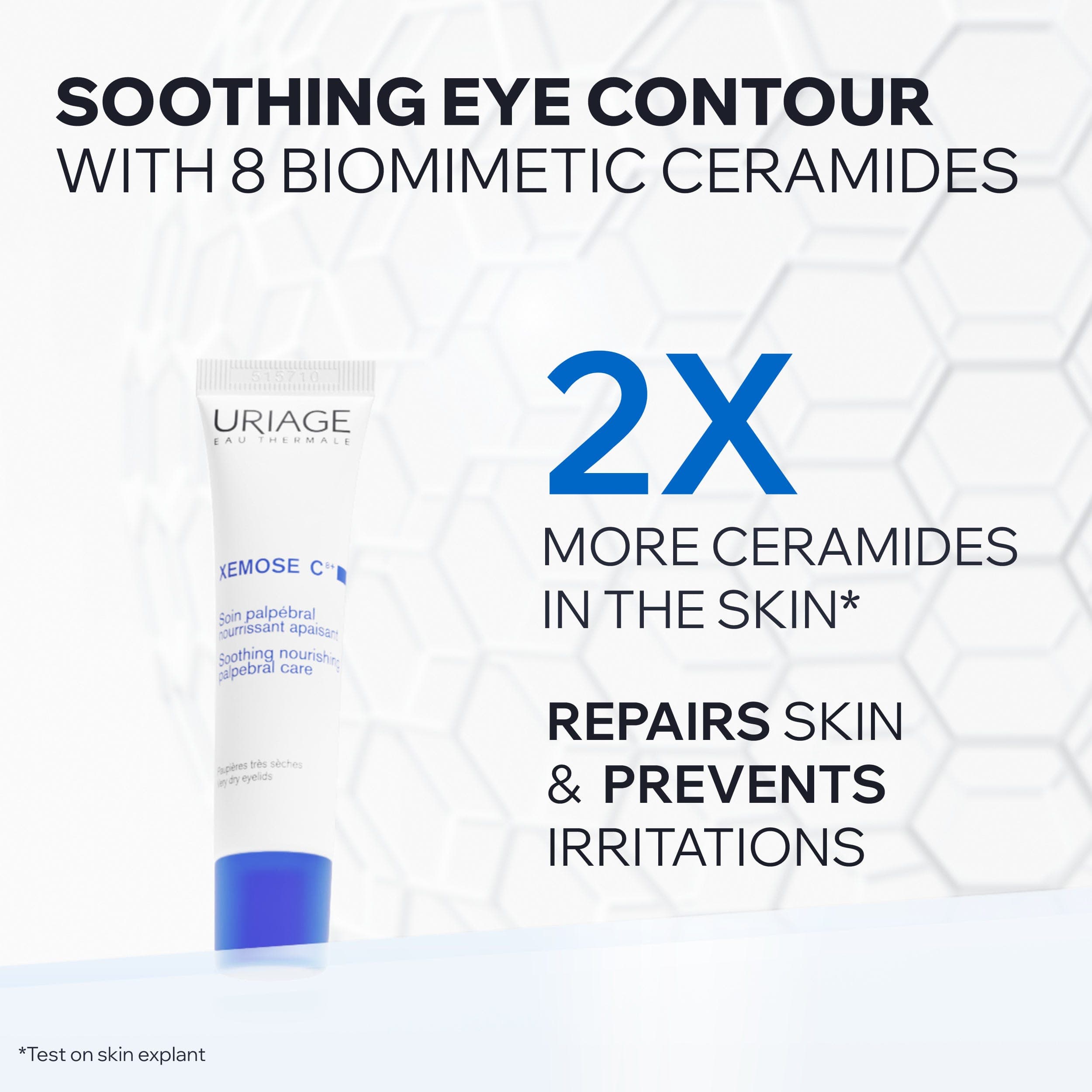 URIAGE XEMOSE C8+ Soothing nourishing eye contour 15ML, for Dry Skin, with 5% Shea Butter