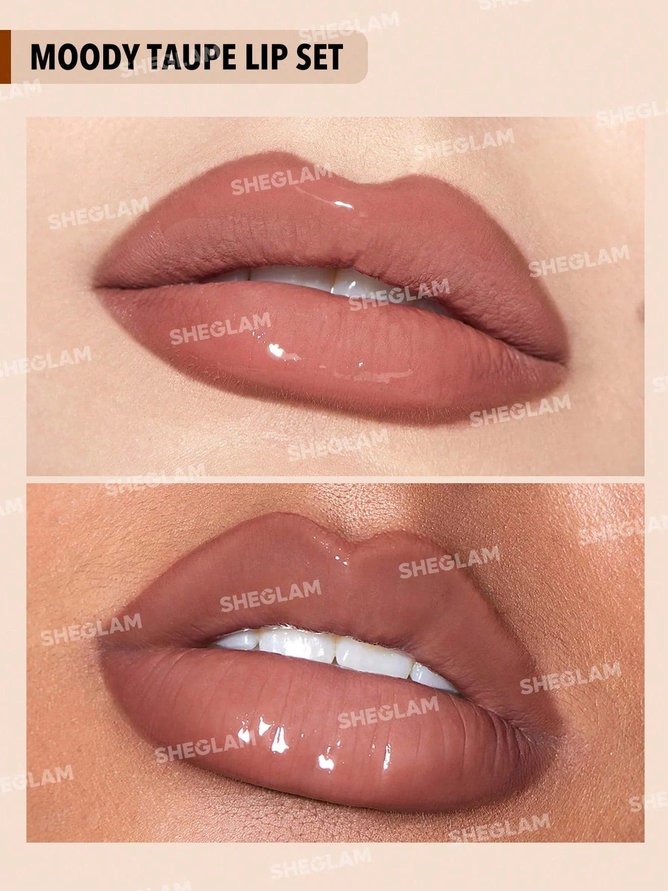 Sheglam Soft 90'S Glam Lip Liner And Lip Duo Set - Moody Ta