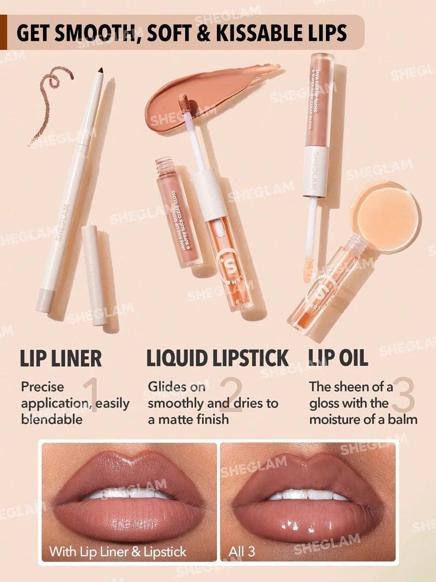 Sheglam Soft 90'S Glam Lip Liner And Lip Duo Set - Moody Ta