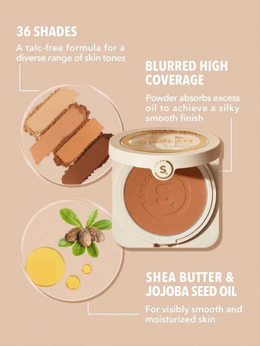 Sheglam Skin-Focus High Coverage Powder Foundation - Shell