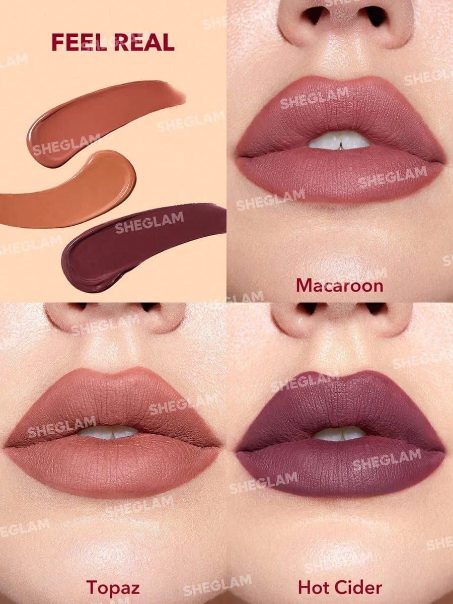 Sheglam Matte Allure Mini Liquid Lipstick Set - Feel Real