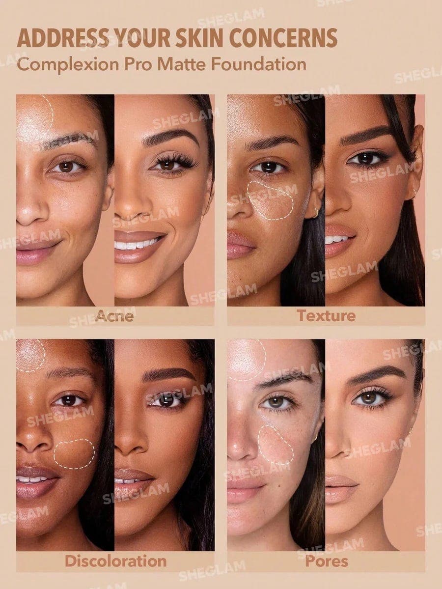 Sheglam Complexion Pro Ll Breathable Matte Foundation - Sand